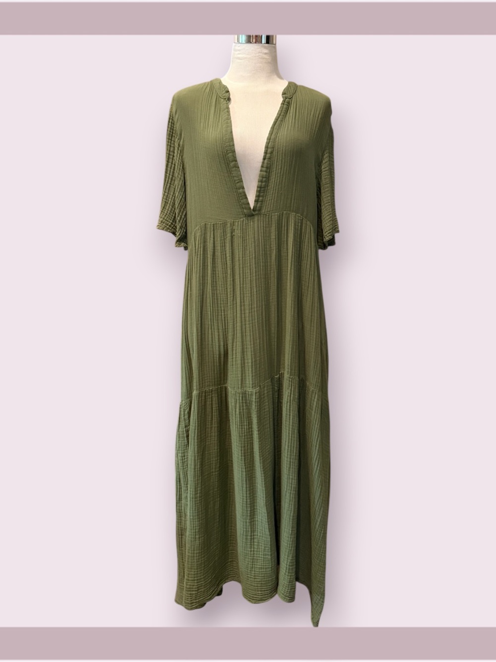 Anthropologie Celandine Kallie 100% Cotton Gauze Maxi Dress - Picture 2 of 6